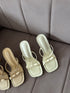 Bow Strap Open Square Toe Stilettos